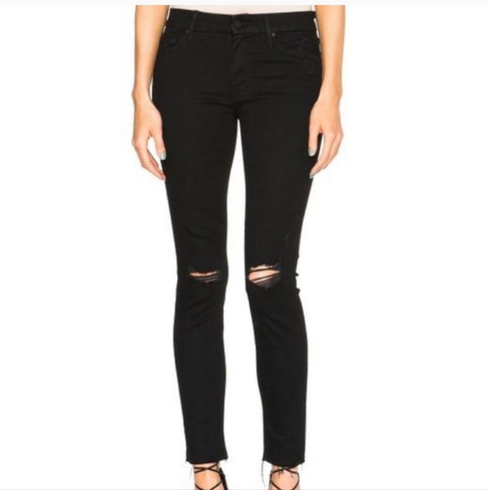 Mother looker ankle fray jeans